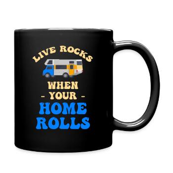La vie bascule quand votre maison roule à la maison - Mug uni - noir - Droite