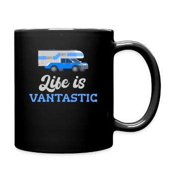 Life Is Vantastic Van Home Travelers - Full Colour Mug - black - Right