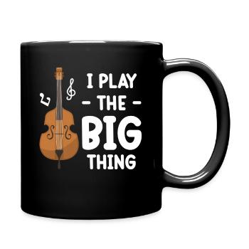 Je joue The Big Thing Violon Violoniste Musical - Mug uni - noir - Droite