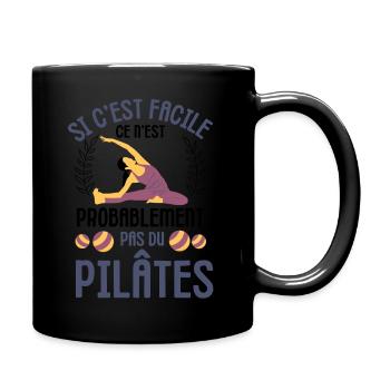 Humour pilates exercice yoga - Mug uni - noir - Droite