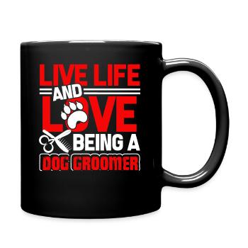 Dog Groomer Love Being A Dog Groomer - Full Colour Mug - black - Right