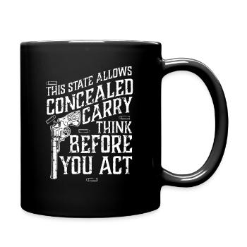 Pro Gun Gun Lover Gun Contorol 2nd Amendment - Full Colour Mug - black - Right