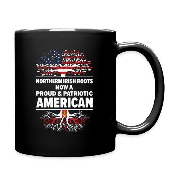 Born Northern Irish Northern Ireland American USA - Full Colour Mug - black - Right
