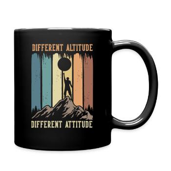 Different altitude different attitude - Full Colour Mug - black - Right
