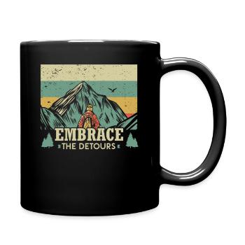 Embrace the detours - Full Colour Mug - black - Right