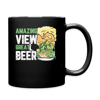 Amazing view great beer - Full Colour Mug - black - Right