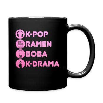 K-Pop-Fan Geschenk Koreanische Popmusik - Tasse einfarbig - Schwarz - Rechts