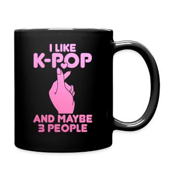 K-Pop-Fan Geschenk Koreanische Popmusik - Tasse einfarbig - Schwarz - Rechts