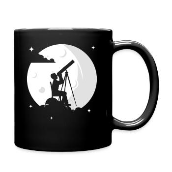 Space Photography Stargazing Telescope Astronomy - Full Colour Mug - black - Right