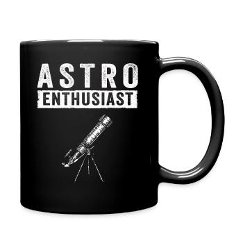 Space Photography Stargazing Telescope Astronomy - Full Colour Mug - black - Right