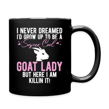 Goat Mom Goat Gift Goat Lover Saying - Full Colour Mug - black - Right