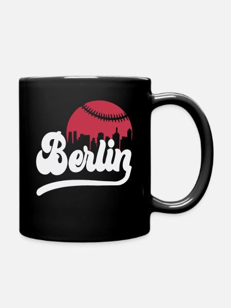 Baseball skyline Berlin - Tasse einfarbig - Schwarz