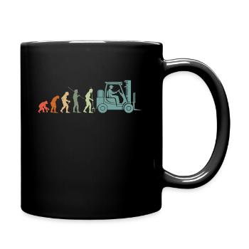 Forklift Driver Vintage Warehouse Clerk Occupations - Full Colour Mug - black - Right