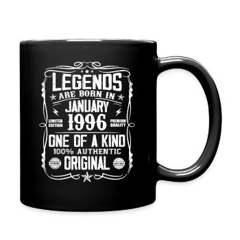 Birthday gift born in January 1996 - Full Colour Mug - black - Right