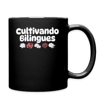 Cultivando Bilingües Spanish Teacher Apparel - Full Colour Mug - black - Right