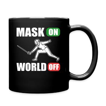 Fechten Kampfsport Schwertkämpfer - Tasse einfarbig - Schwarz - Rechts