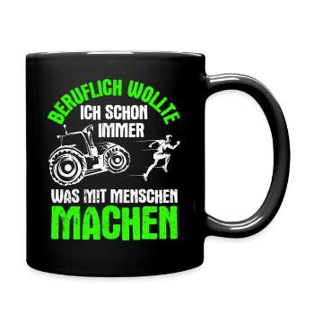Beruf Landwirt Traktor Halloween Landwirt Bauer Tr - Tasse einfarbig - Schwarz - Rechts