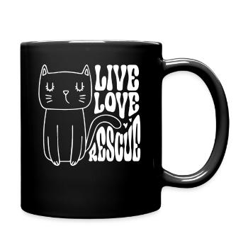 Live Love Rescue - Full Colour Mug - black - Right