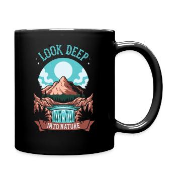 Look deep into nature - Full Colour Mug - black - Right