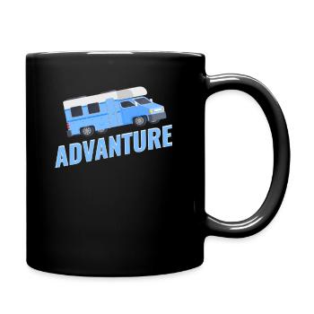 Advanture Van Home Traveler Motorhome Mountaineering - Full Colour Mug - black - Right