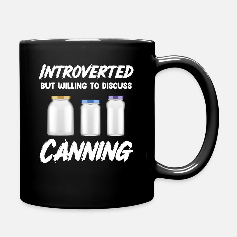 Introvertiert, Aber Bereit, Über Die - Tasse einfarbig - Schwarz