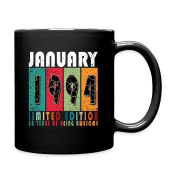 30. Geburtstag Legendär Januar 1994 Jahrgang 94 - Tasse einfarbig - Schwarz - Rechts