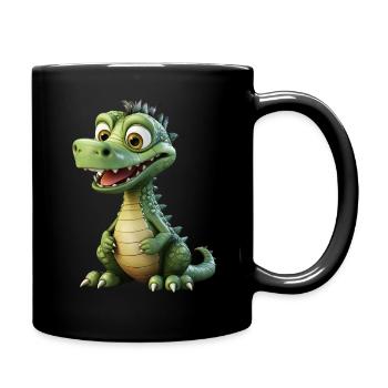 Warum gibt es Drachen nur in Sagen und Legenden? - Tasse einfarbig - Schwarz - Rechts