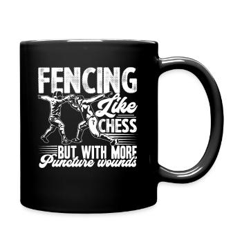 Fencing Fencing Is Like Chess - Full Colour Mug - black - Right