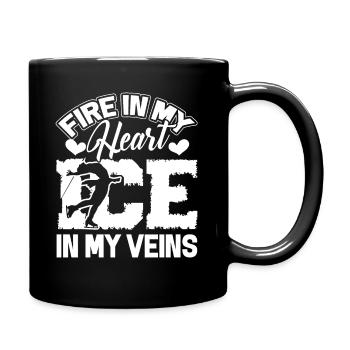 Figure Skating Figure Skating Fire In My Heart - Full Colour Mug - black - Right