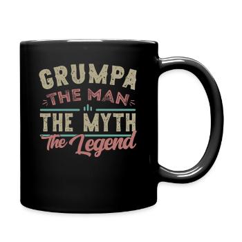 Grumpa Enkelkinder Grumpa Der Mythos Die Legende - Tasse einfarbig - Schwarz - Rechts