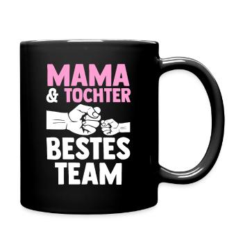 Mutter Muttertag Mama und Tochter - Tasse einfarbig - Schwarz - Rechts