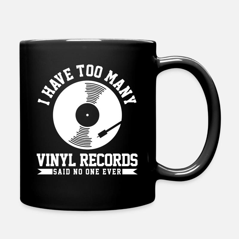 Vinyl Schallplatte Vintage DJ Geschenk - Tasse einfarbig - Schwarz