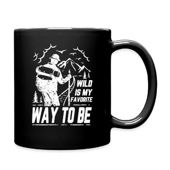 Wild is my favorite way to be - Full Colour Mug - black - Right