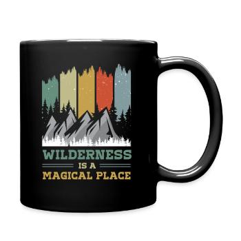 Wilderness is a magical place - Full Colour Mug - black - Right