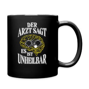 Boulespiel Boccia Petanque Kugeln Boules-Spieler - Tasse einfarbig - Schwarz - Rechts