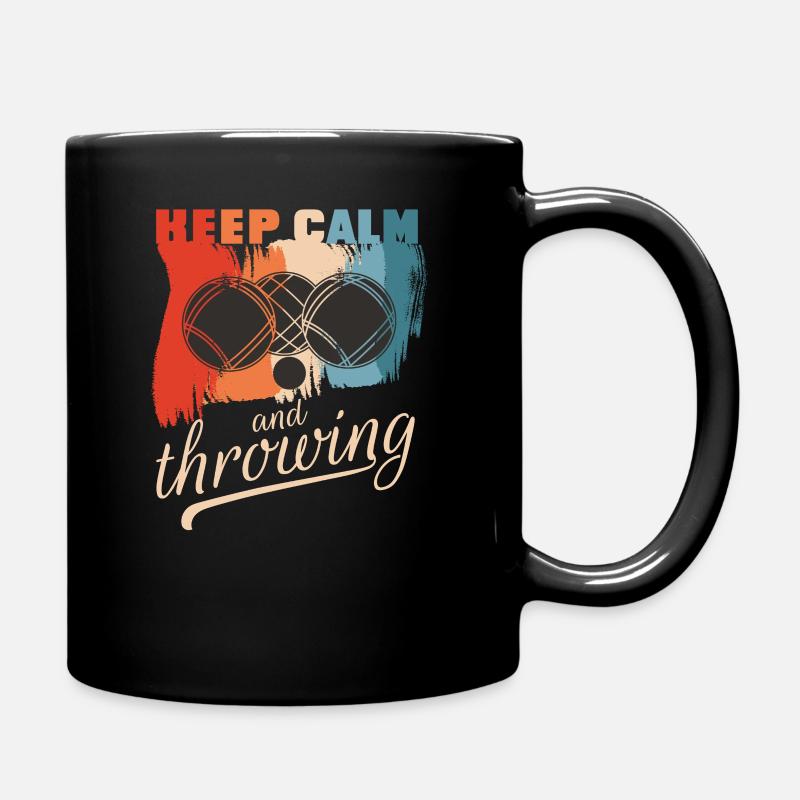 Joueurs de pétanque, jeux de pétanque, pétanque, pétanque, boules - Mug uni - noir
