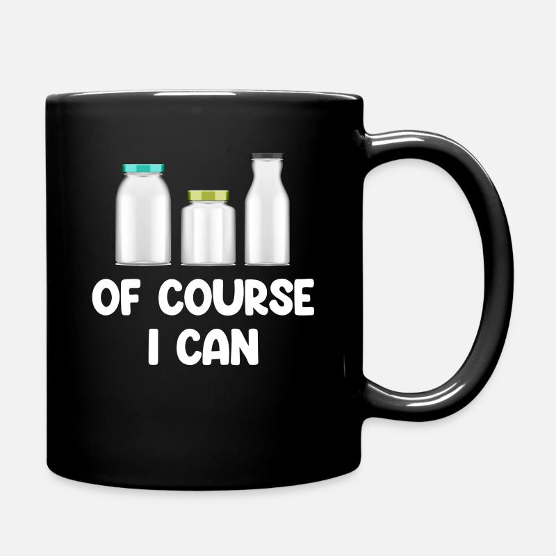 Bien sûr, je peux conserver la saison des conserves - Mug uni - noir