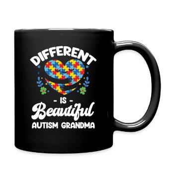 Anders Est Belle Autisme Mamie TDAH Mamie Enfants - Mug uni - noir - Droite
