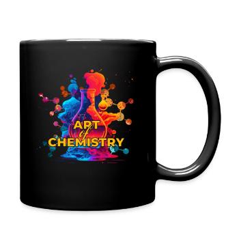 Chemistry Molecule Flask Science Color Splash - Full Colour Mug - black - Right
