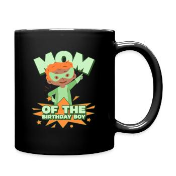 Mutter des Geburtstagskindes - Tasse einfarbig - Schwarz - Rechts