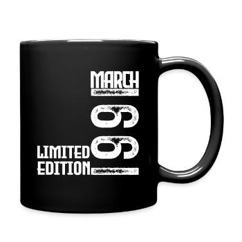 March 1991 Anniversary Gift. March 1991. March - Full Colour Mug - black - Right