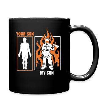 Firefighter My Son Is A Firefighter - Full Colour Mug - black - Right
