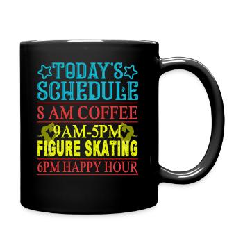 Figure Skating Today's Schedule Figure Skating - Full Colour Mug - black - Right
