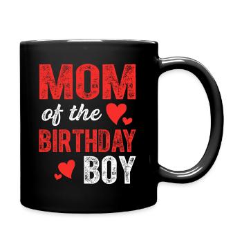 Mom Of The Birthday Boy Mother Of The Birthday Boy - Full Colour Mug - black - Right