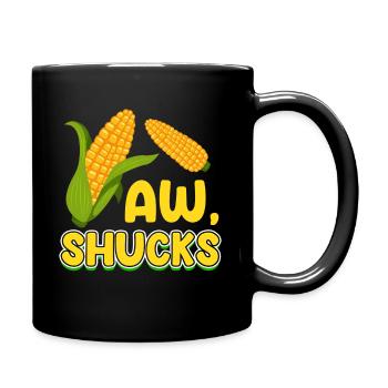 Aw, Shucks Corn Agricultural Root Crops - Full Colour Mug - black - Right