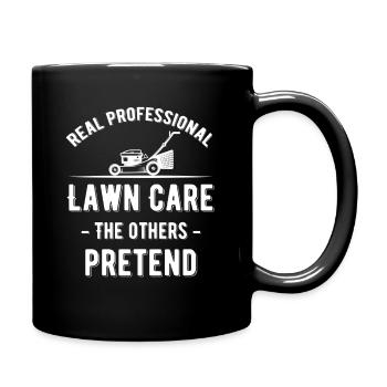 Real professional lawn care. The others do - Full Colour Mug - black - Right