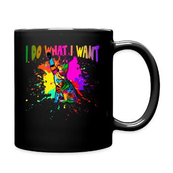 Ich Tue, Was Ich Will - Tasse einfarbig - Schwarz - Rechts