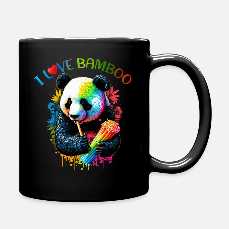 Ich Liebe Bambus - Tasse einfarbig - Schwarz