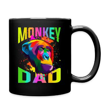 Monkey Father - Full Colour Mug - black - Right