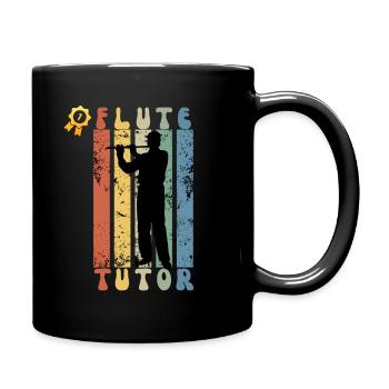 Number One Flute Tutor - Gift Idea For Flute Teach - Full Colour Mug - black - Right